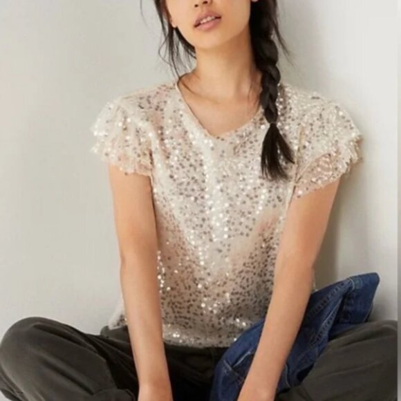 Anthropologie Pamela Sequined Blouse - Size Small - Picture 5 of 8